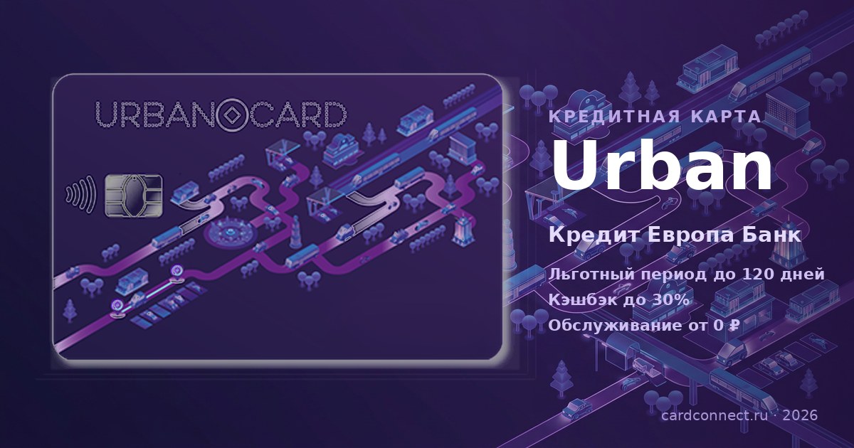 Кредитная карта Urban от Кредит Европа Банка — условия и отзывы 2026